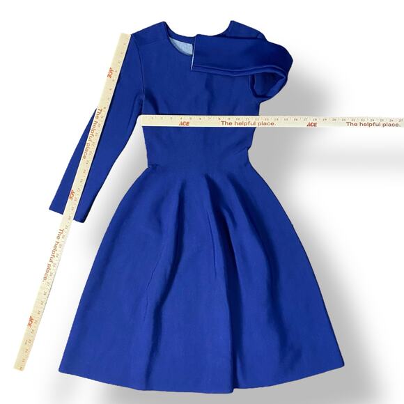 Issa London Knit Eddington Fit and Flare Midi Dress Size S Navy Blue - Picture 5 of 9